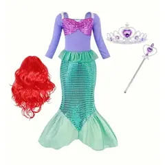 GENERICO - Disfraz sirena niña talla 6 disfraz