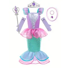 GENERICO - Disfraz sirena niña talla 8 disfraz