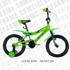 GW - BICICLETA INFANTIL 16P MOTO TXT650 VERDE KIWI