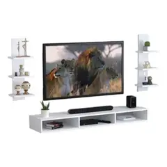 GENERICO - Mueble Mesa De Tv Centro De Entretenimiento con Repisas Flotantes