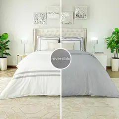 AMARE HOME - Duvet Cover Sinfonia Silver para cama King -