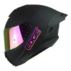 EDGE HELMETS - CASCO EDGE SHANGHAI CERTIFICADO ECE2206 NEGRO ROSA MATE