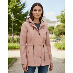 MODA EN CIRCUITO - Chaqueta en Impermeable Fino, estilo Parca para Mujer