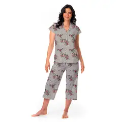 CLONHADAS - Pijama completa con pantalón capri Mujer Manga Sisa LINA