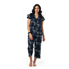 CLONHADAS - Pijama completa con pantalón capri Mujer Manga Sisa LINA