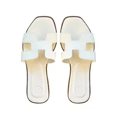 GENERICO - Sandalias planas tipo Hermes con diseño clásico