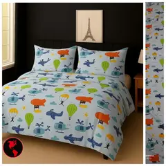 SIRENITAS - Sabana ajustable Bajera Cama King Aviones