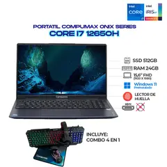 COMPUMAX - PORTATIL ONIX - CI7 12650H - RAM 24GB - SSD 512GB - 156