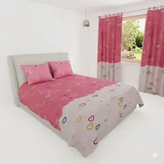 ELEGANT - Juego de Sabanas Cama Doble 140x190 Incluye Cortinas