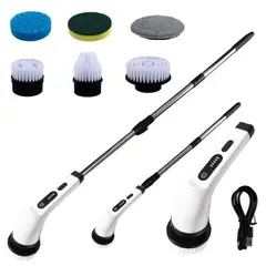 TRIPLE CLEAN - Cepillo Eléctrico Para Limpieza Telescópico 7 En 1