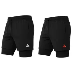 RIPPLE FT - Combo X2 Pantalonetas Hombre Con Licra Corta Original Ripple