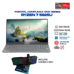 COMPUMAX - PORTÁTIL ONIX SERIES - RYZEN 7 5825U / 32GB / SSD 512GB / FHD