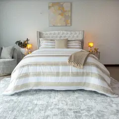 AMARE HOME - Duvet Cover Armonia Linen para cama Semidoble -