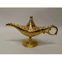 HINDU - Lampara De Aladino De Mesa Grande Para Incienso Bronce