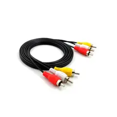 GENERICO - Cable Audio Y Video 3 Rca- Rca 1.3 Metros