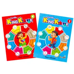 BOOKS - Combo X2 Libros Para Colorear Kingkolor Tematicas Infantiles