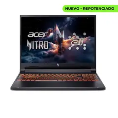 ACER - PORTATIL GAMER NITRO - RYZEN 5 240 - RAM 16GB - SSD 1TB - RTX 5050 8GB