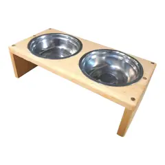 GENERAL - Comedor para Mascotas en madera Pino Talla S