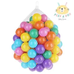 GENERICO - Paquete De Pelotas Multicolor x 100 Unidades Para Niños