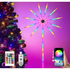 GENERICO - Luces Led Rgb Efecto Fuego Pirotécnicos Navidad Con Control