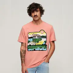 SUPERDRY - Camiseta Manga Corta Para Hombre Neon Travel Graphic Loose Tee