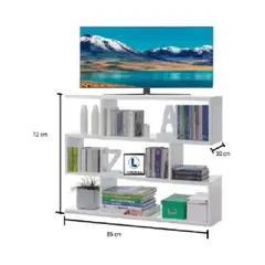 GENERICO - Mesa De Tv Centro De Entretenimiento Mueble De Televisión Blanco