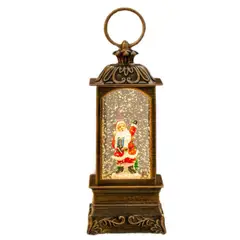 ZHOPI CO - Farol Navideño Diseño Santa Claus Luz y Sonido