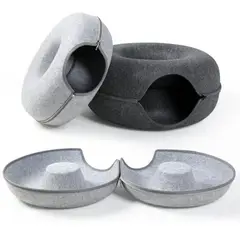 GENERICO - Cama Dona Para Gatos Juguete Arañador Tunel Armable Aleatorio Dona Tunel