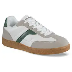 CROYDON - Tenis Casuales Ilor Beige-Verde para Hombre