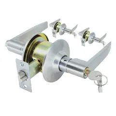 GENERICO - Chapa Cerradura De Manija Para Puertas De Alcoba X 3 Und