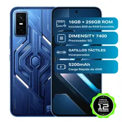 INFINIX - Celular GT 30 5G 256GB 8GB RAM Ampliable a 16GB Azul
