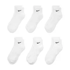 NIKE - Medias Everyday Cush Ankle 6Pr Hombre-Blanco