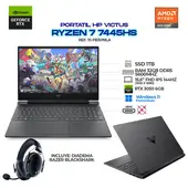 HP - PORTÁTIL VICTUS / AMD RYZEN 7 7445HS / RTX 3050 6GB / 32GB / 1TB SSD / 15.6” FHD+DIADEMAS RAZER