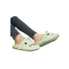 NACIONAL - Sandalias de Goma EVA Diseño Tiburón Verde Oliva Suaves y Cómodas