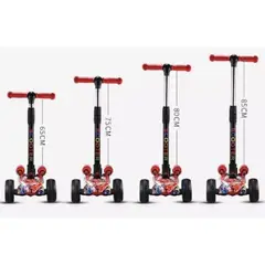 AMERICAN GENERICS - Scooter Infantil con Luces Música y Efecto humo Plegable y Ajustable