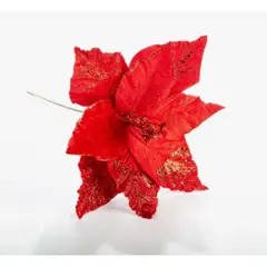 GENERICO - Paquete Flor Navidad 25cms. X 6 Unidades