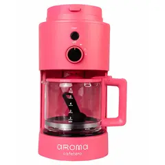 AROMA CAFETERO - Máquina de café tipo goteo con Molino Integrado CMH-9 Rosada