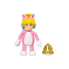 NINTENDO - Figura Coleccionable Princesa Cat Peach 4" Serie 46 Mario Bros Oficial