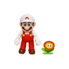 NINTENDO - Figura Coleccionable Mario Bros Fuego 4" Serie 46 Oficial