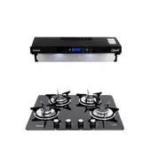 CONTINENTAL - Combo Estufa Empotrable Vidrio Templado 5883 + Campana Extractora Digital 6880