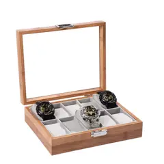 GENERICO - Organizador Estuche En Madera Para 10 Relojes