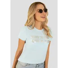 ATYPICAL - Camiseta Mujer Azul Baby 112599
