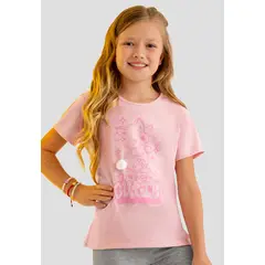 MARKETING PERSONAL - Camiseta Infantil Femenino Rosa Polvo Mp 112559
