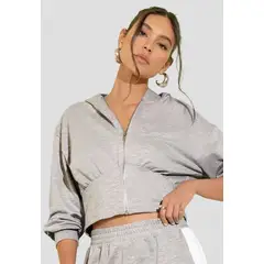 ATYPICAL - Buzo Mujer Gris Jaspe 112602