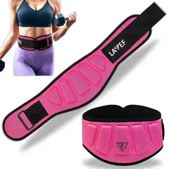 LAVEF - Cinturón de Fuerza Pro para Gym Entrenamiento y Levantamiento - Fucsia - L