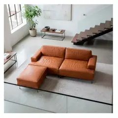 GENERICO - SOFA SYSTEM en Cuero Natural 2mt x 50cm