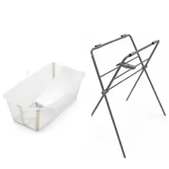 STOKKE - Bañera Flexi Bath con soporte RN y soporte elevado - Sandy Beige