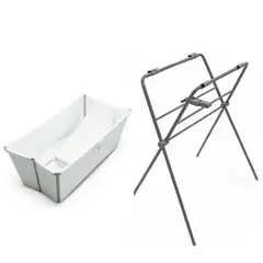 STOKKE - Bañera Flexi Bath con soporte RN y soporte elevado - White