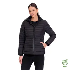 TOTTO - Chaqueta Acolchada 2 en 1 Rpet Chalina Negra Para Mujer