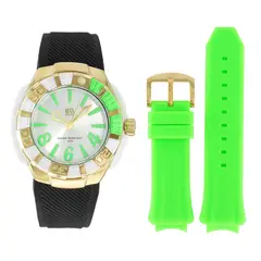 TEMPUS - Reloj Bicolor Verde y Dorado Para Dama YSD3316-01